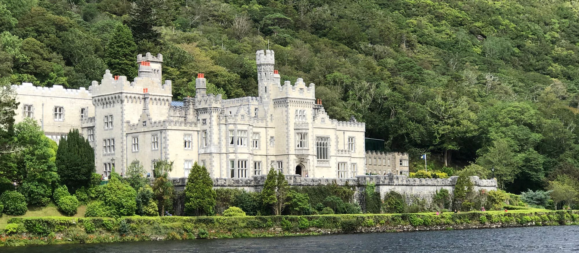Kylemore Abbey beside Lough Corrib in County Mayo