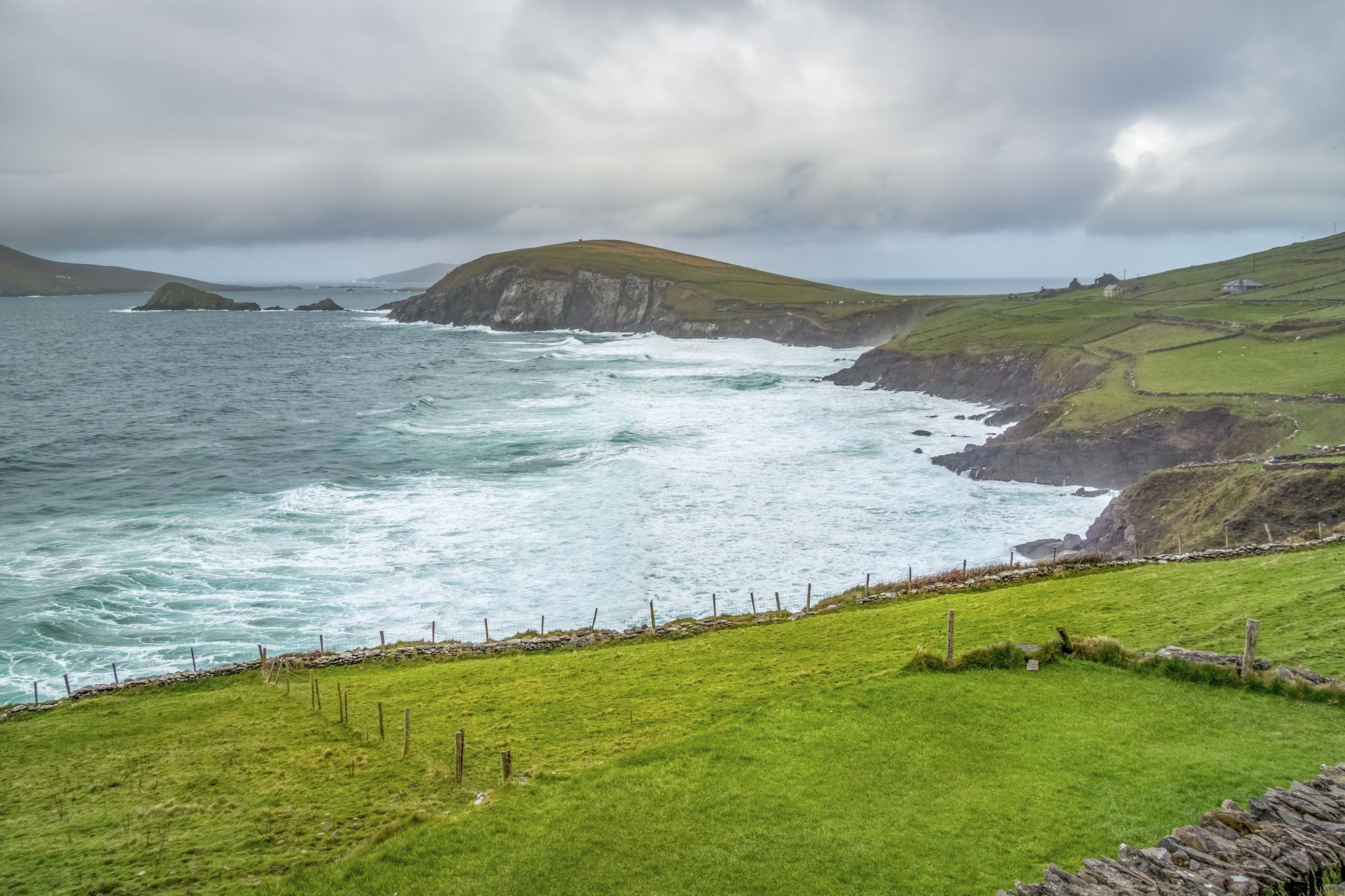 Green headlands and bays of the Dingle Peninsula, County Kerry